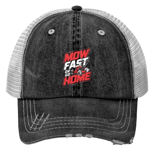 Lawnmower Racing High-Speed Mower Competitive Trucker Hats