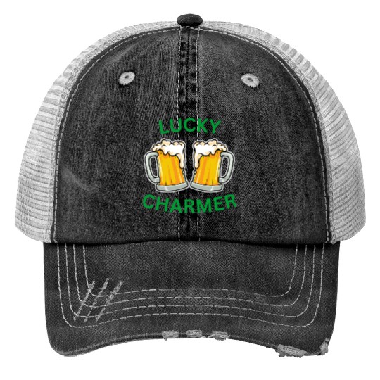 LUCKY CHARMER Funny St. Patrick's Day Trucker Hats