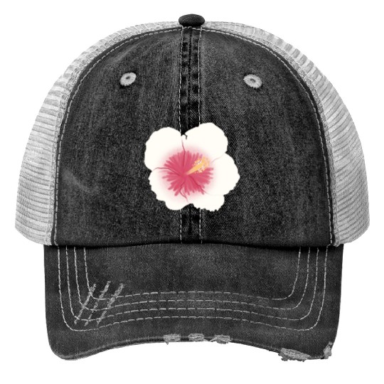 pink hibiscus flower Trucker Hats