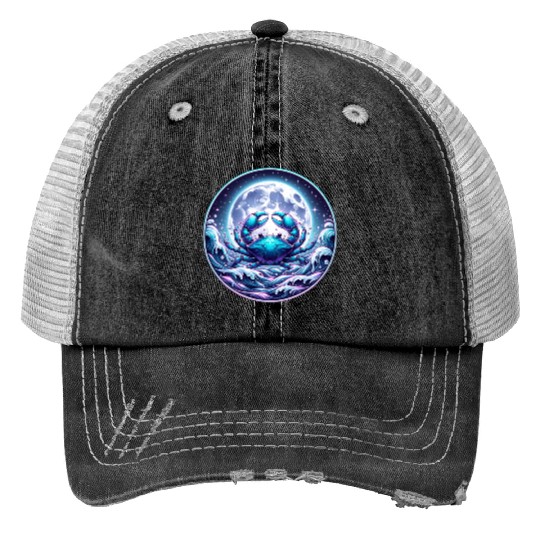Cancer - Lunar Crab of the Cosmos Trucker Hats