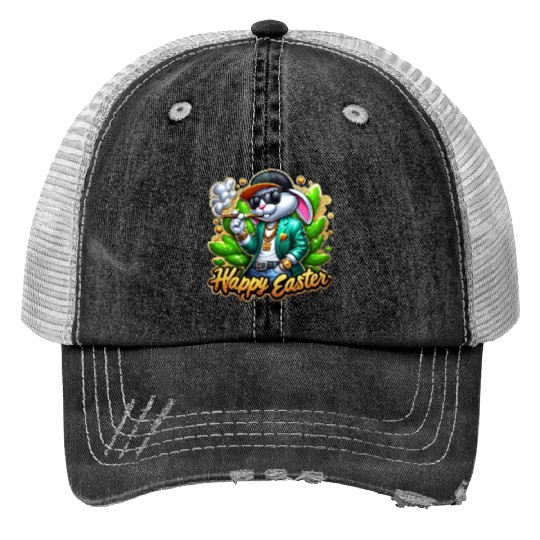 Happy Easter Bunny Trucker Hats