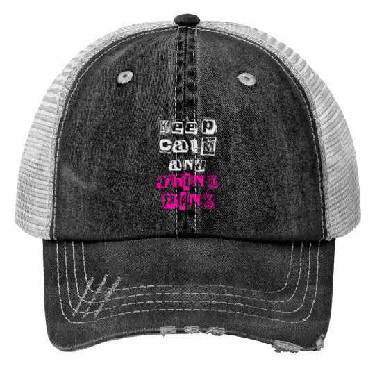 Keep Calm And Pink Breast Cancer Awareness Trucker Hats