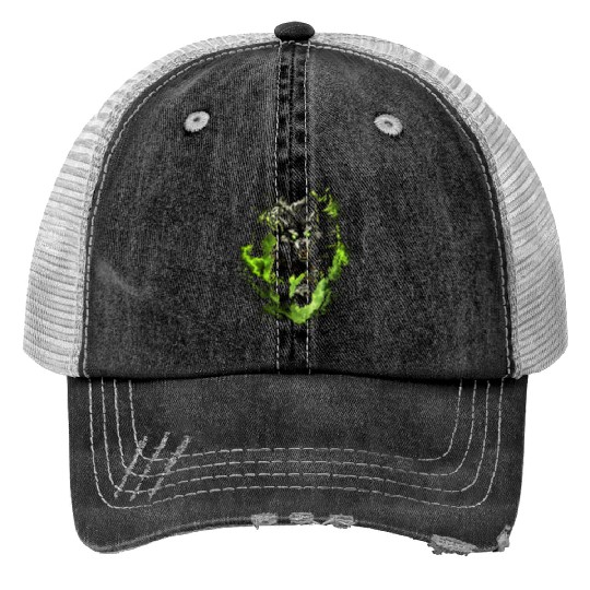 Magic Werewolf With Mystical Green Aura Trucker Hats