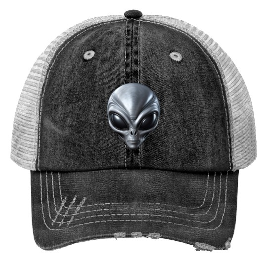 Small Grey Alien Extraterrestrial ET Being Trucker Hats