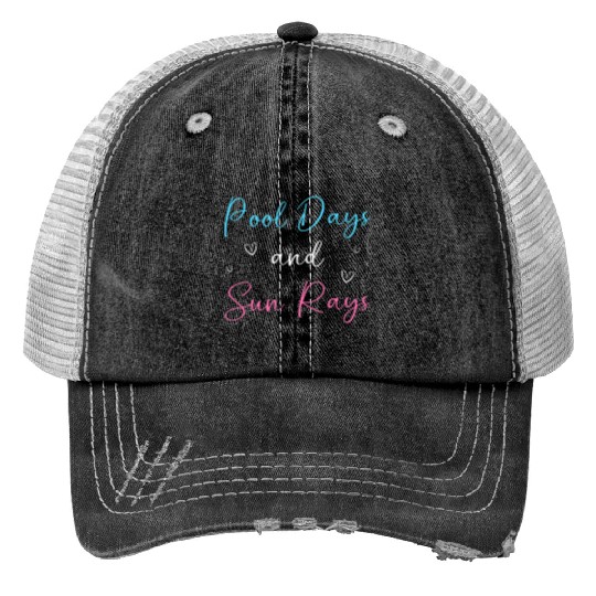 Pool Party Squad Summer Outing Friends Trucker Hats