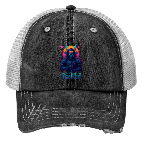 Pixel Samurai Trucker Hats
