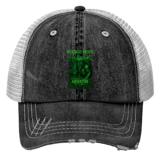 Wendigos Breath Absinthe Mock Liquor Trucker Hats