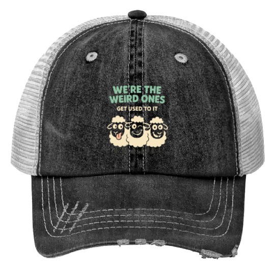 Funny Black Sheep Cousin Quirky Family Outcast Trucker Hats