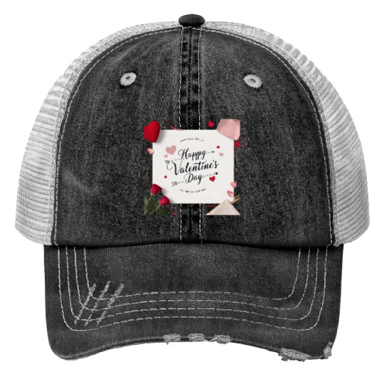 Love You More – Valentine Trucker Hats