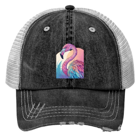 Psychedelic Flamingo Trucker Hats