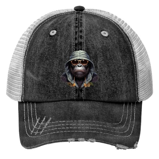 "Street King Gorilla Trucker Hats – Urban Hip-Hop Power