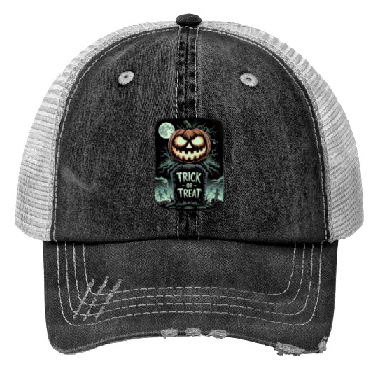 Halloween Horror Scary Thriller Trick Or Treat Trucker Hats