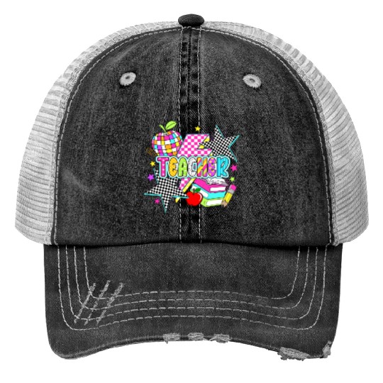 Retro Teacher Preppy Teacher Trucker Hats