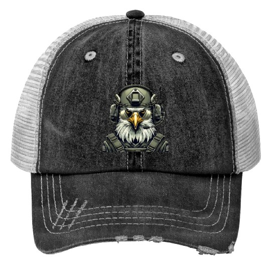 Military Eagle In Mission Trucker Hats