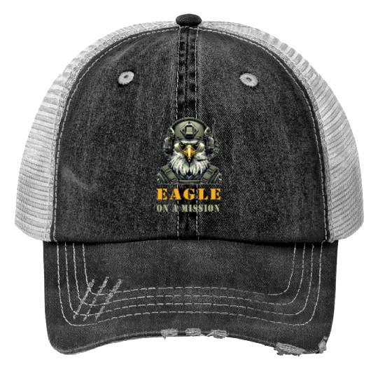 Military Eagle In Mission Trucker Hats