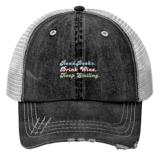 Cute Gift For Book Lover Cute Gift For Wine Lover Trucker Hats