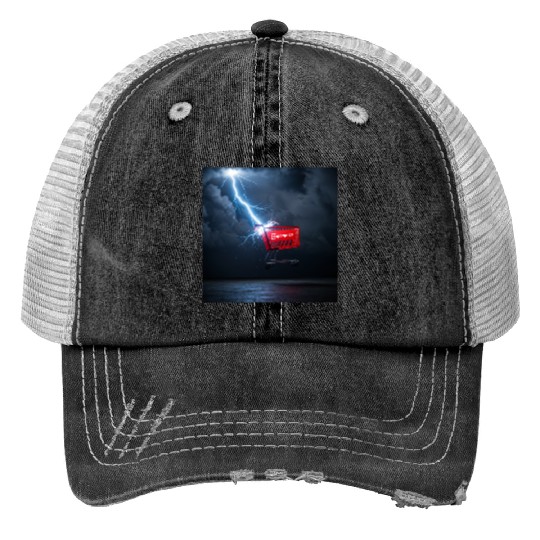 Electric Storm Art Trucker Hats