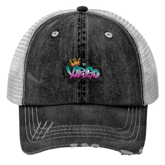 Virgo Graffiti Zodiac Art Trucker Hats