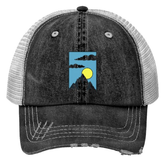 Sunrise Mountain Peak Trucker Hats