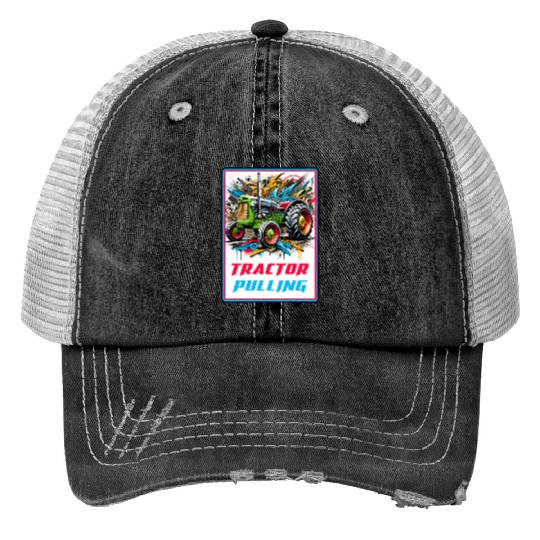 Tractor Pulling Power Trucker Hats