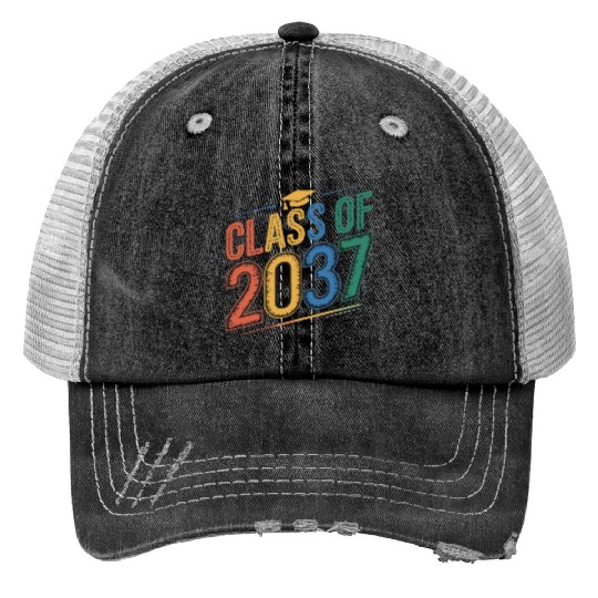 Class of 2037 Grow With Me, Funny back to school Trucker Hats