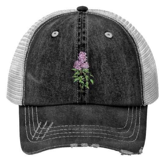 Lavender Bloom Botanical Illustration Trucker Hats
