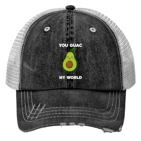 Cute Avocado Humor Graphic Trucker Hats