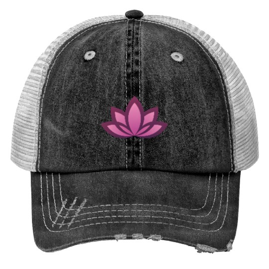 Elegant Pink Lotus Mandala Design Trucker Hats