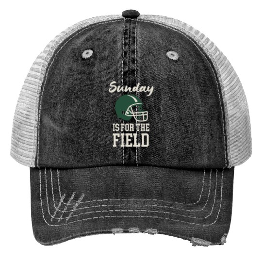 Sunday Football Field Design Trucker Hats