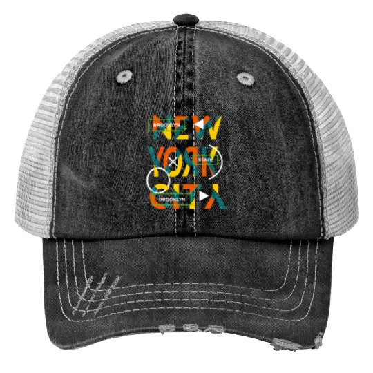 Urban Brooklyn State Love New york city Trucker Hats