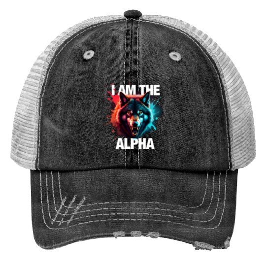 I Am The Alpha Wolf Trucker Hats