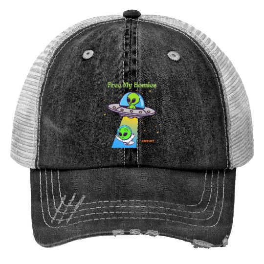 Free My Homies Area 51  Trucker Hats
