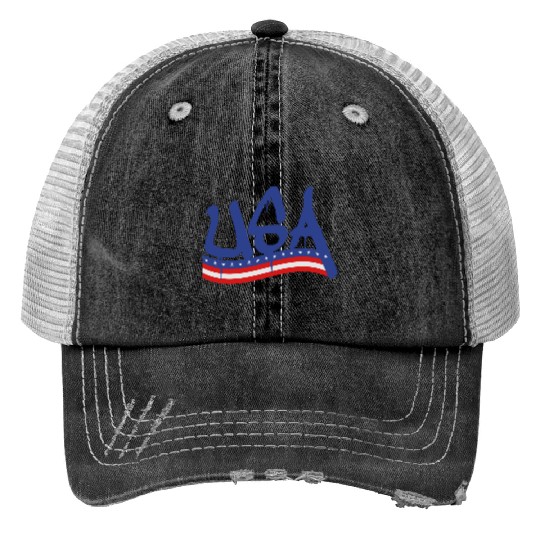 graffiti text banner usa united states america 3 c Trucker Hats