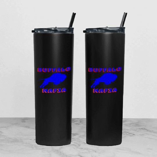 Bills Mafia Makes A Great For Buffalo Sports Fan Tumbler With Lid And Straw