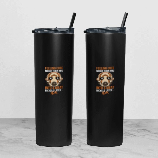 Feeling Cute Borderlands Psycho Mask Horror gift Tumbler With Lid And Straw
