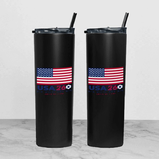 USA World Cup 2026 Tumbler With Lid And Straw US Soccer