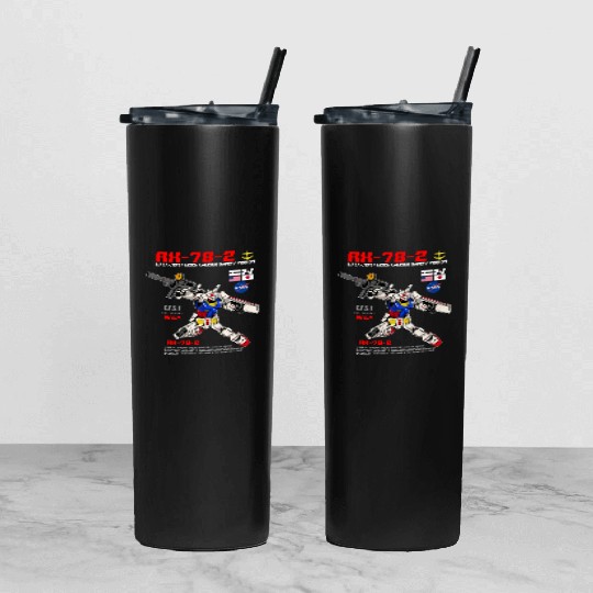 Rx-78-2 Gundam Tumbler With Lid And Straw