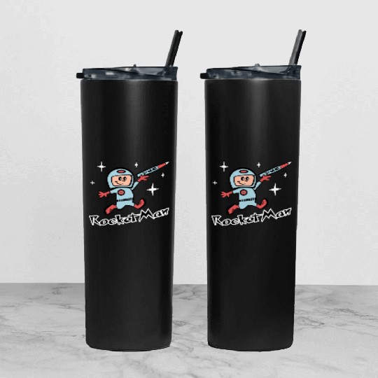 Rocket Man Tumbler With Lid And Straw