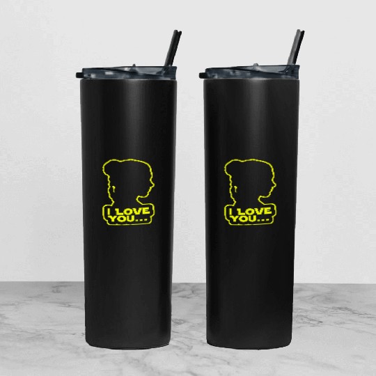 I love you, Princess Leia Tumbler With Lid And Straw