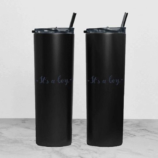 Its a boy Tumbler With Lid And Straw