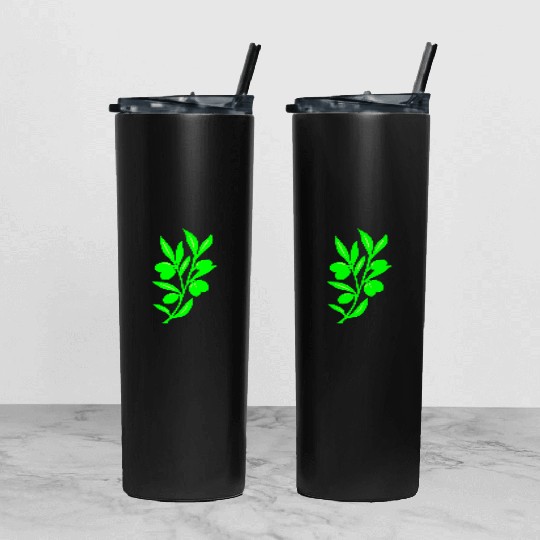 Olive Tumbler With Lid And Straw
