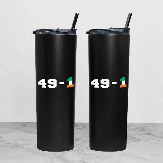 49-1, Conor McGregor vs Floyd Mayweather Tumbler With Lid And Straw