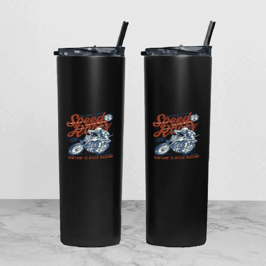 Speed Racer Vintage Classic Racing Tumbler With Lid And Straw