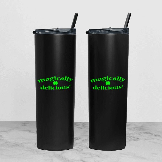magically delicious Irish Tumbler With Lid And Straw