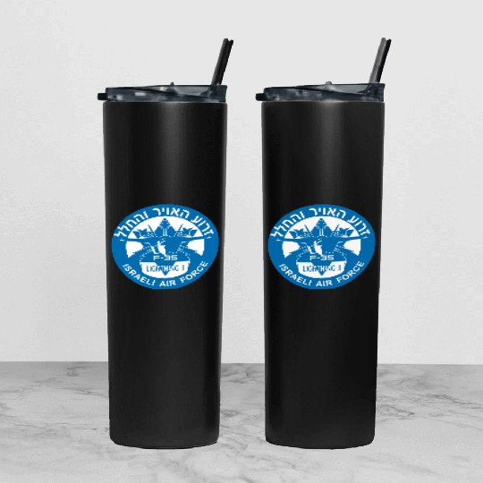 F-35 Lightning II Israel Tumbler With Lid And Straw