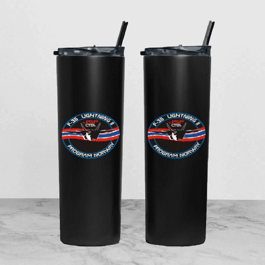F-35 Lightning II Norway Tumbler With Lid And Straw