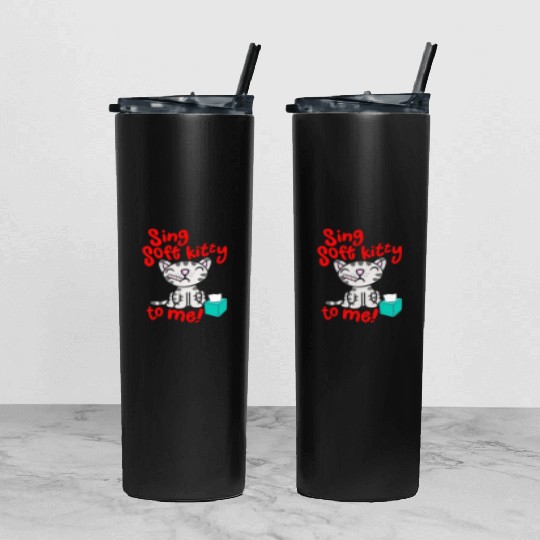 Theory Sing Soft Kitty Song Tumbler With Lid And Straw
