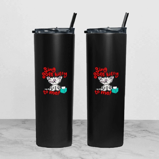 Theory Sing Soft Kitty Song Tumbler With Lid And Straw