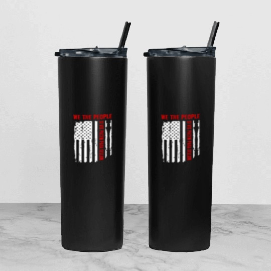 We The People Si Vis Pacem Para Bellum Tumbler With Lid And Straw
