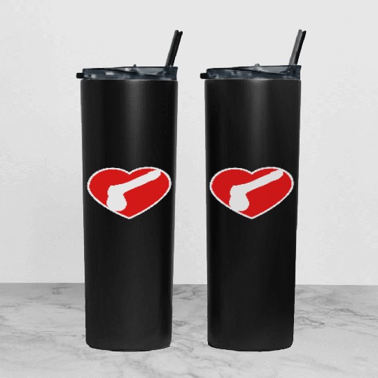 logo i love heart gay gay cock lover penis big man Tumbler With Lid And Straw